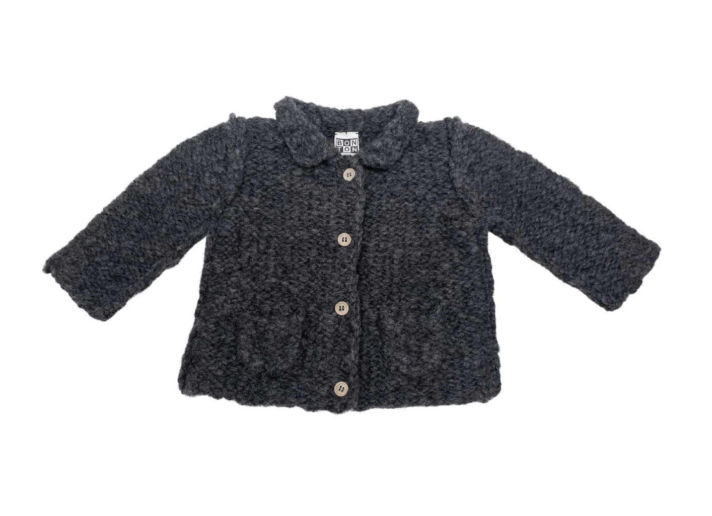 BONTON - Cardigan gris foncé - 12 mois