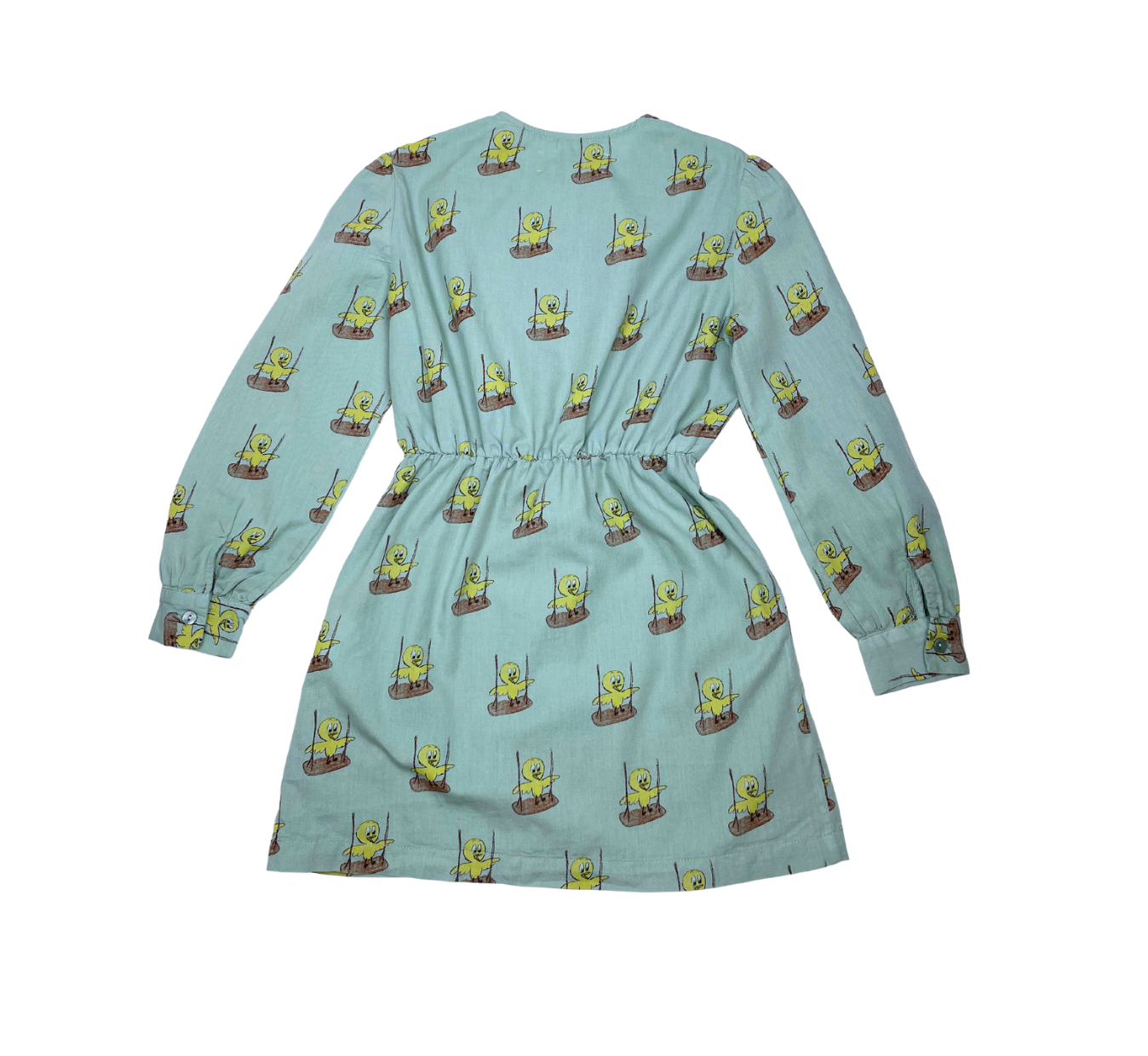 THE ANIMALS OBSERVATORY - Robe verte motifs poussins - 10 ans