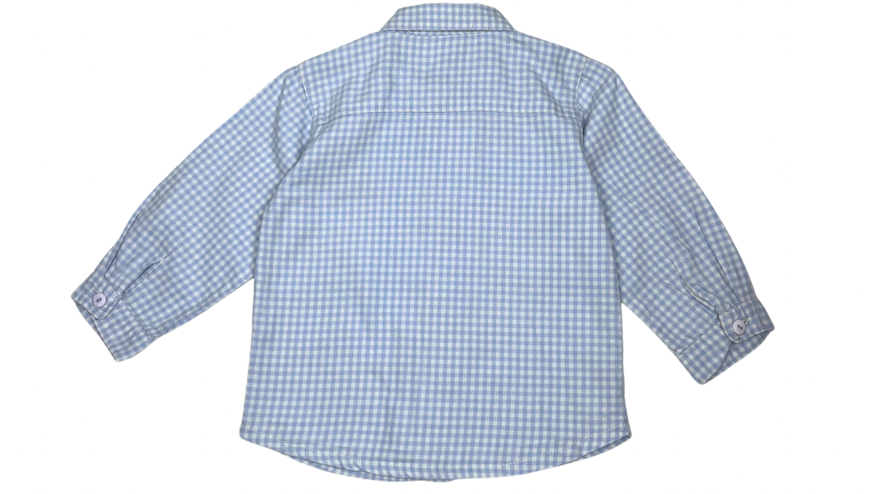 VINTAGE - Babar Blaues Hemd - 18 Monate