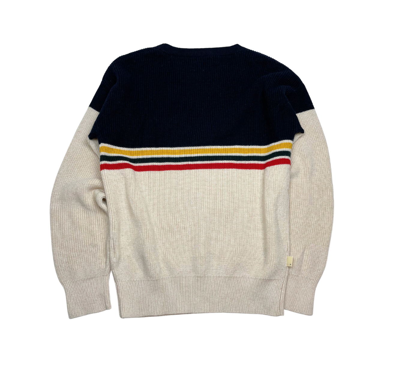 BELLEROSE - Pull bleu marine et beige - 8 ans