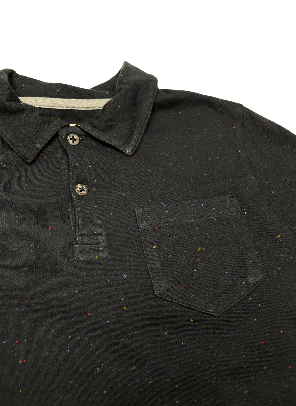 BELLEROSE - Polo noir tacheté de couleur - 10 ans