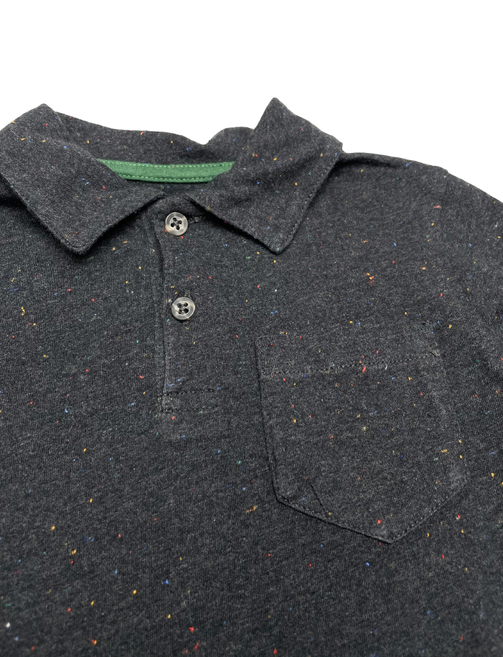 BELLEROSE - Polo gris tacheté de couleur - 6 ans