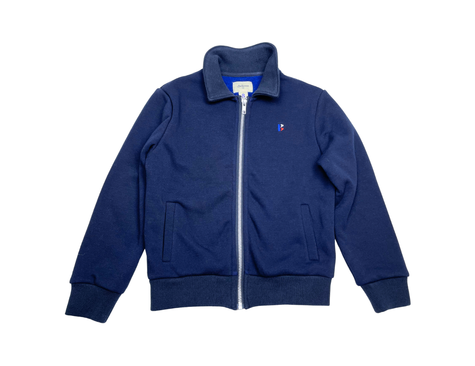 BELLEROSE - Veste bleue marine zippée - 8 ans
