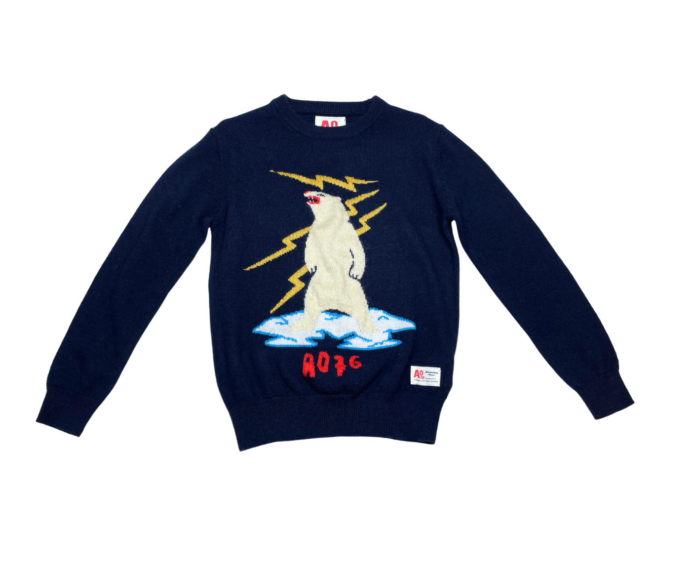 AO76 - Pull ours en laine et cachemire - 6 ans