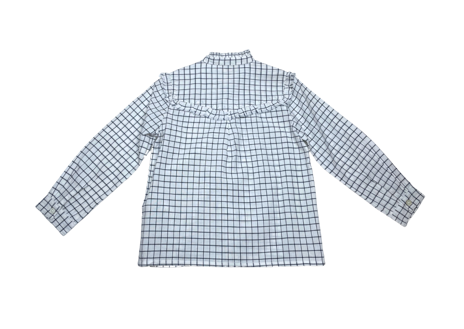 AO76 - Chemise blanche à carreaux - 4 ans