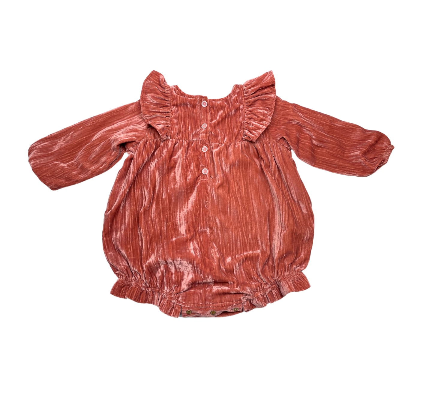 LOUISE MISHA - Pink velvet romper - 12 months
