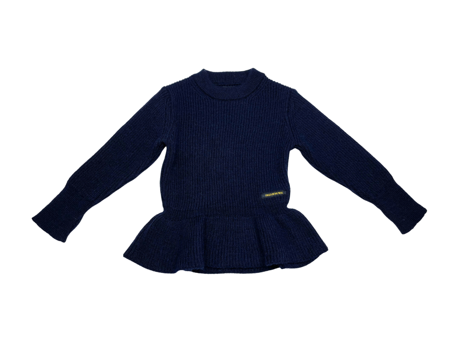 FINGER IN THE NOSE - Marineblauer Wollpullover - 10/11 Jahre