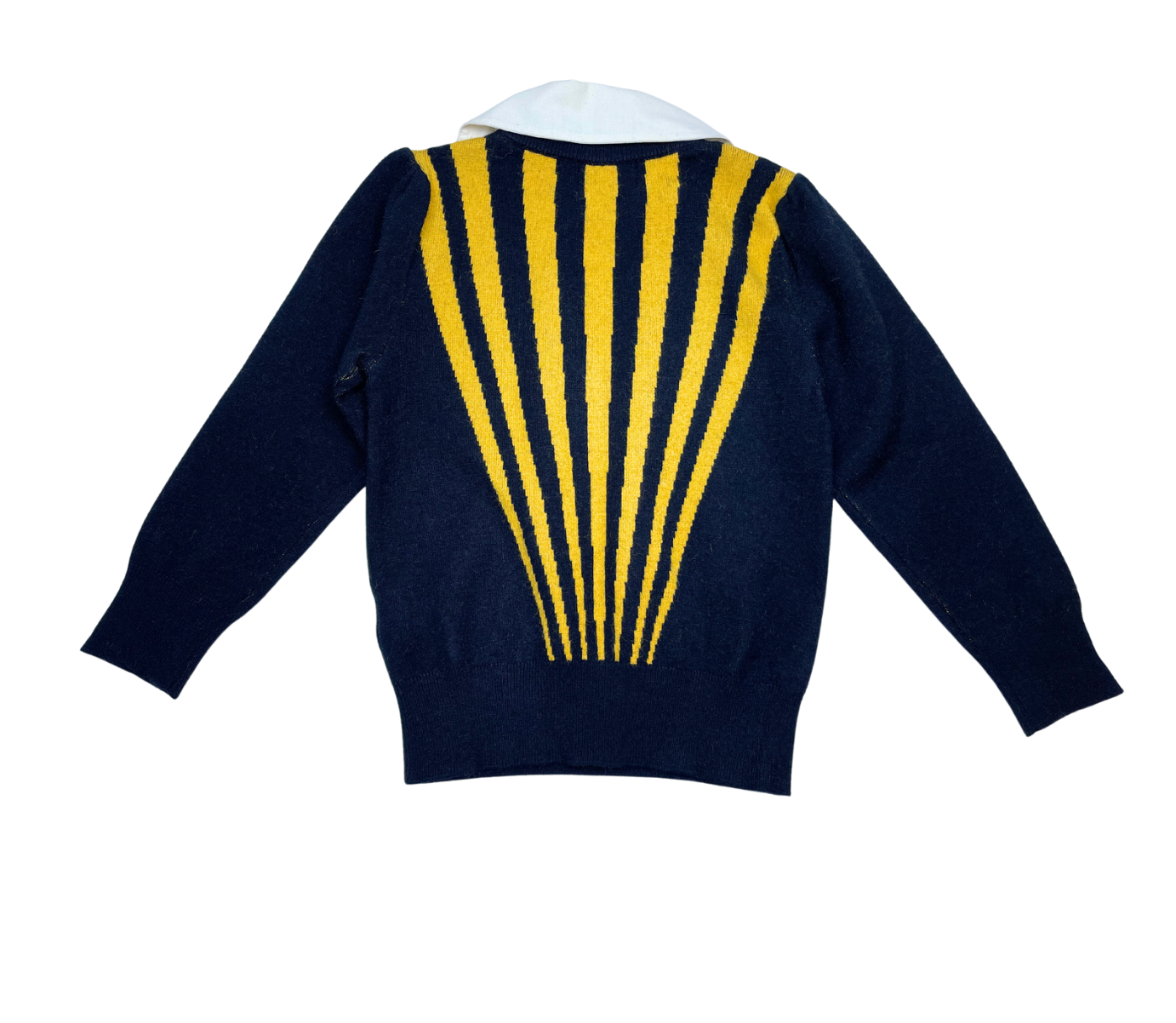 BOBO CHOSES - Pull noir et jaune avec col - 6/7 ans