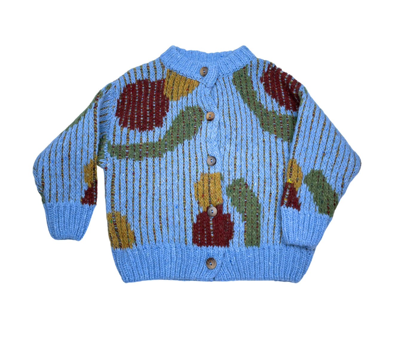 BOBO CHOSES - Cardigan bleu en laine - 4/5 ans
