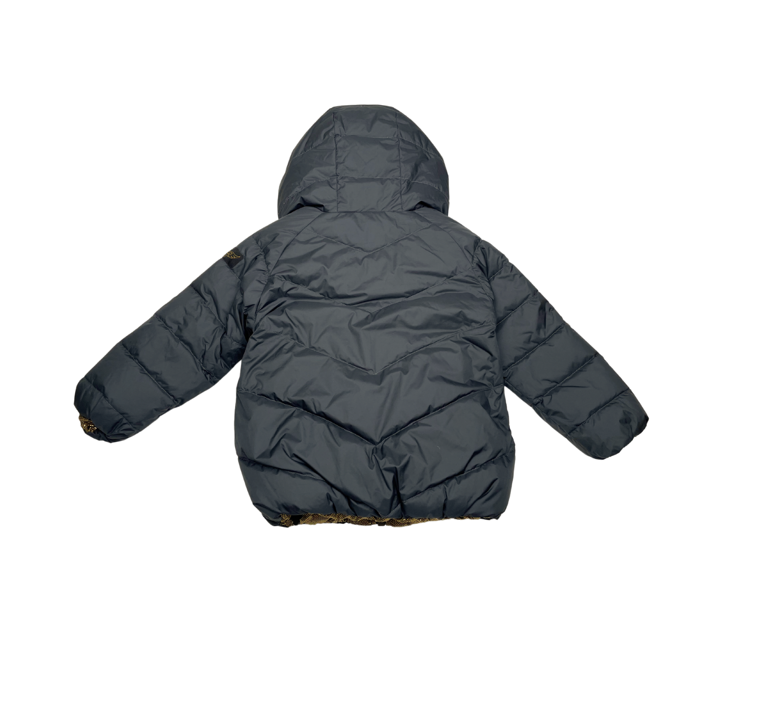 FINGER IN THE NOSE - Wendbare Daunenjacke in Schwarz und Gold - 2/3 Jahre