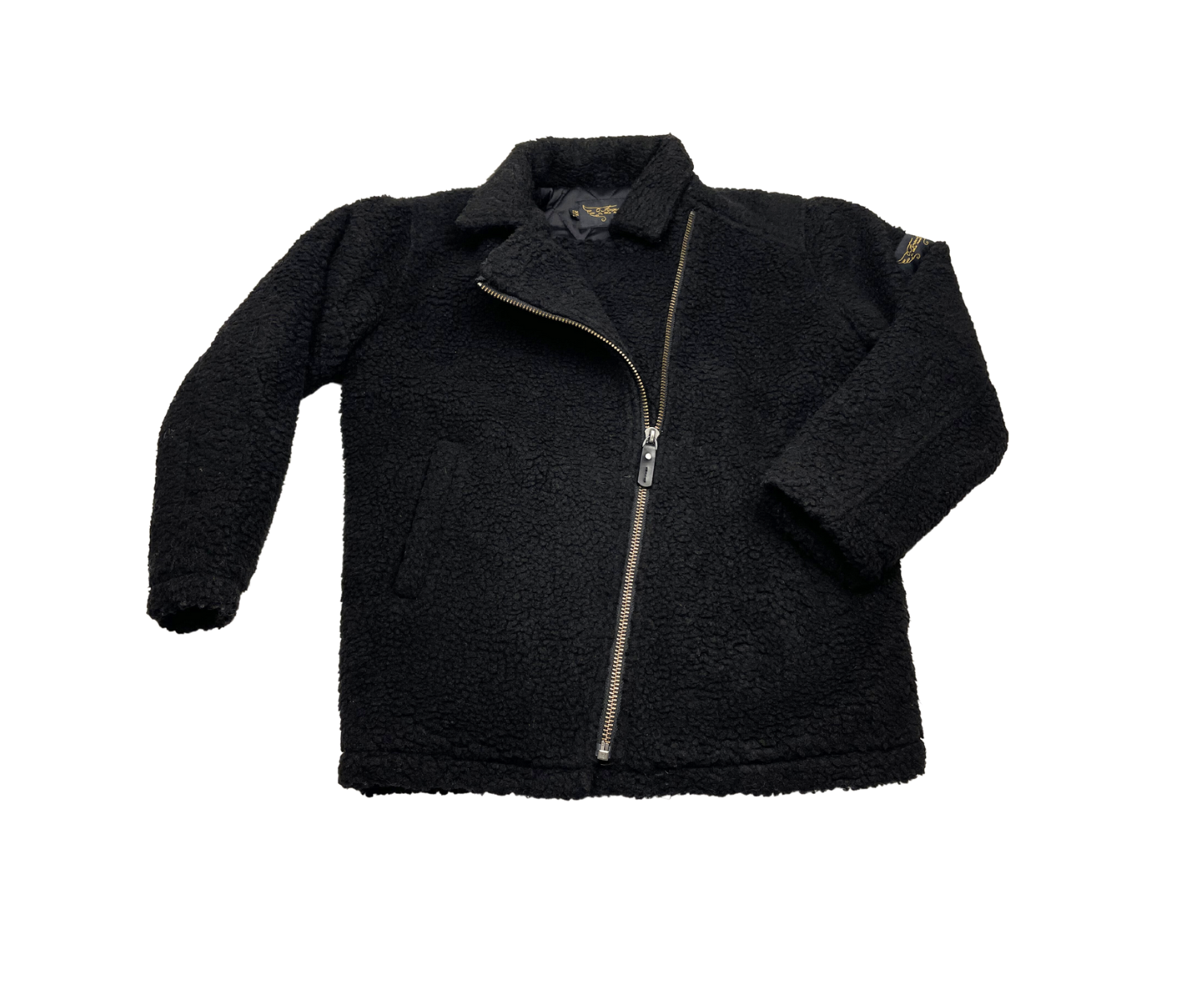 FINGER IN THE NOSE - Schwarze Pelzjacke - 8/9 Jahre