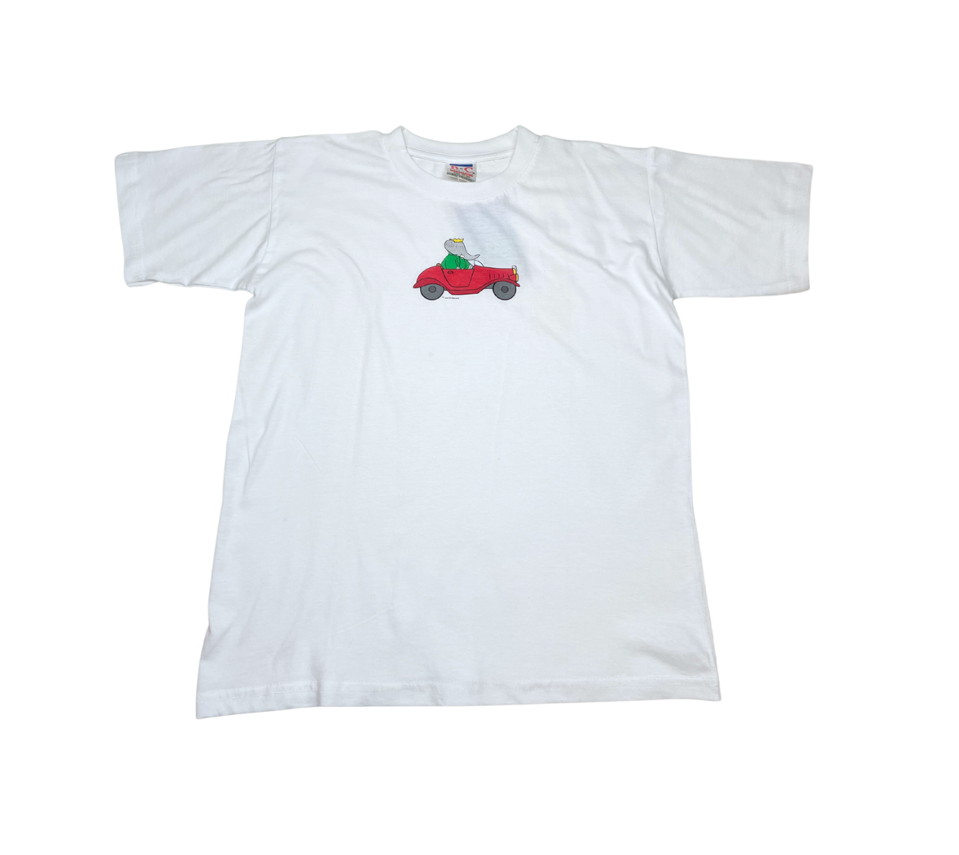 VINTAGE - Babar weißes T-Shirt - 9/11 Jahre