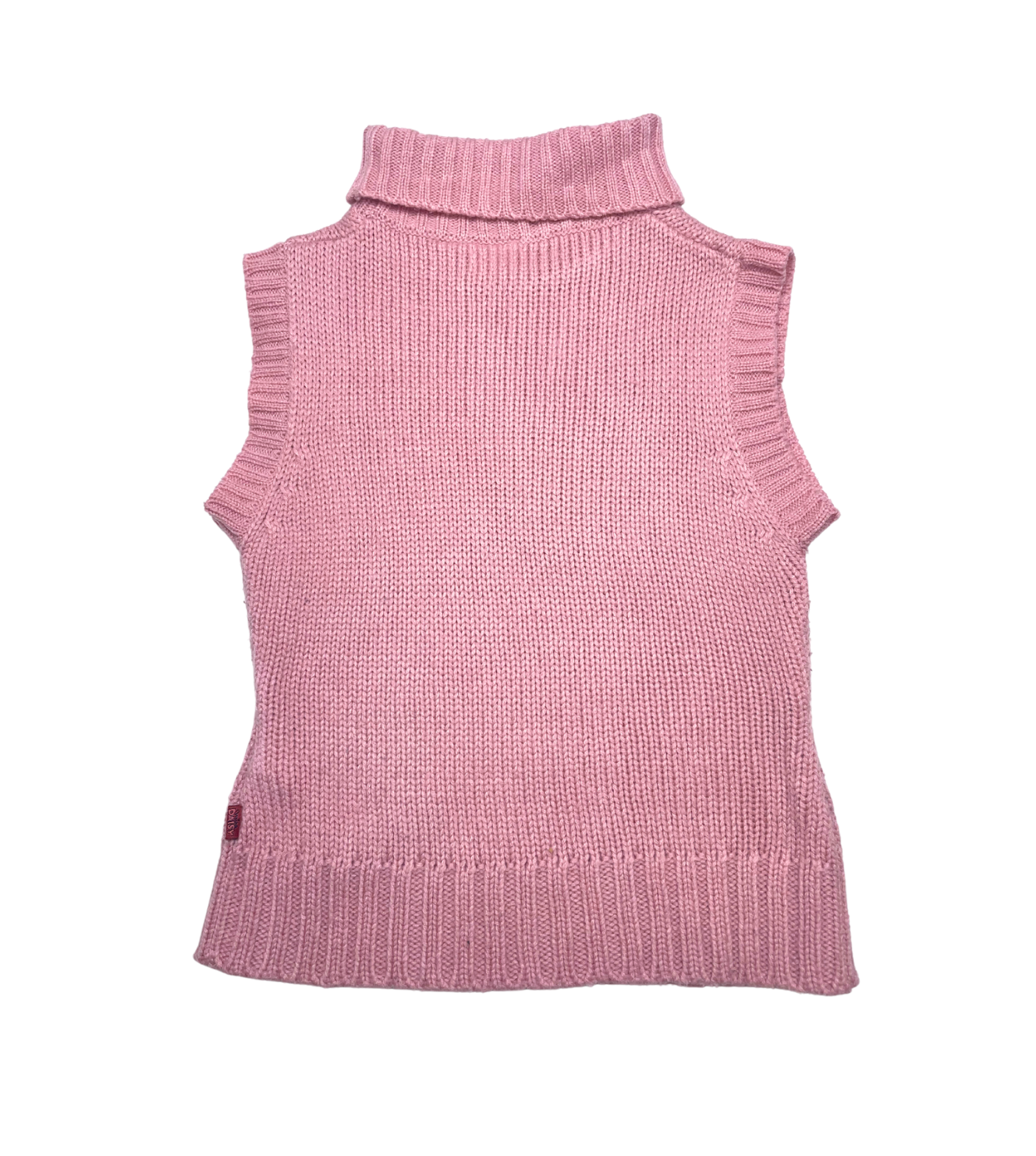 VINTAGE - Daisy pink sleeveless sweater - 6 years