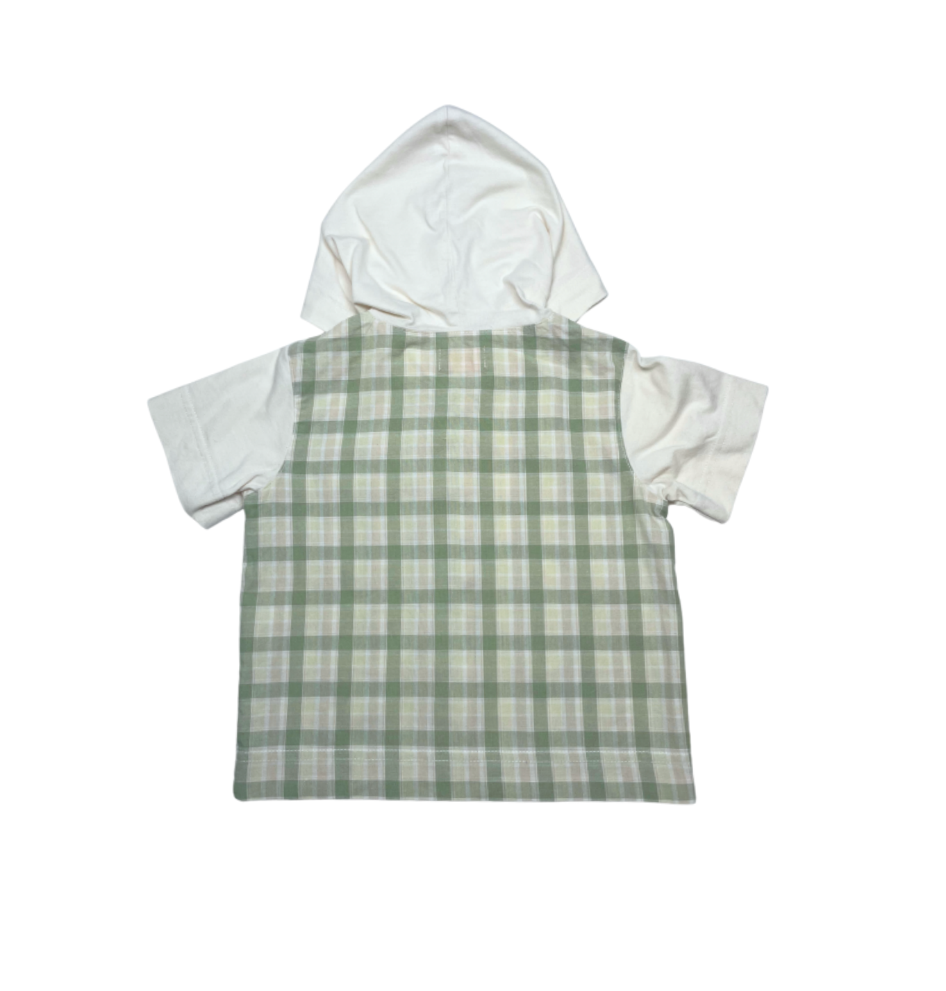 VINTAGE - Green hooded shirt with frog - 9 months