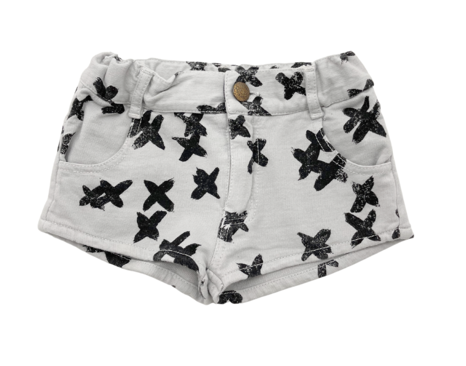 BOBO CHOSES - Short gris avec croix noires - 2/3 ans