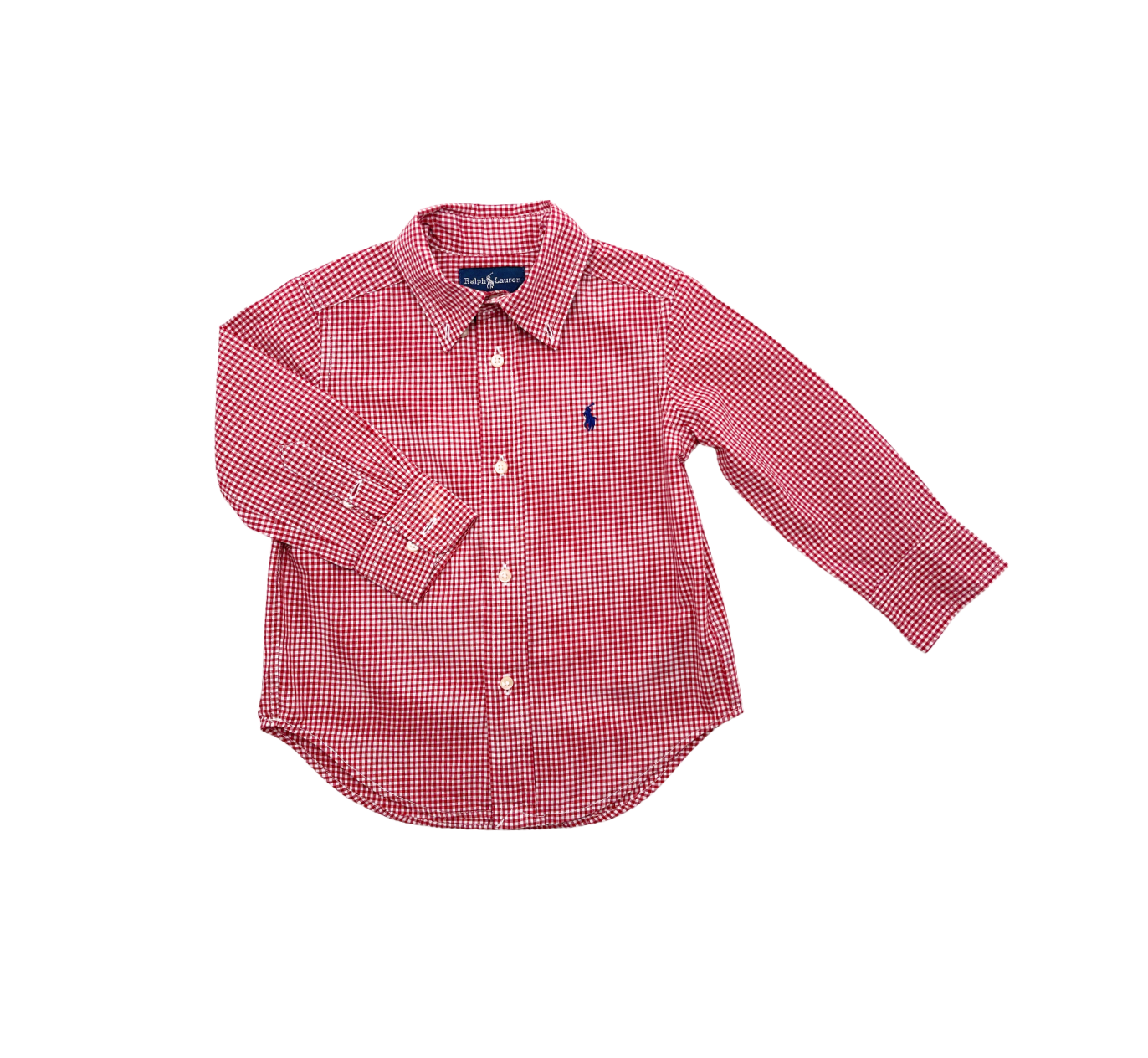 RALPH LAUREN - Chemise rouge vichy - 2 ans