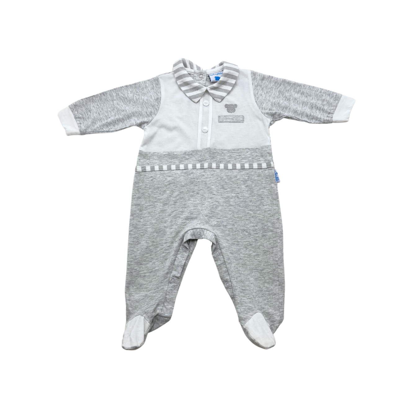 BATUFFOLINI - Grey and white pajamas - 3/6 months