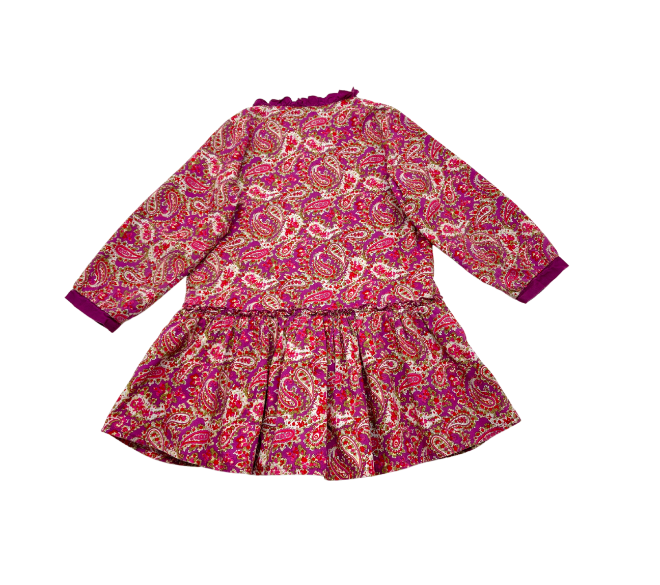 KENZO - Fuchsiafarbenes Kleid mit Blumenmuster - 8 Jahre