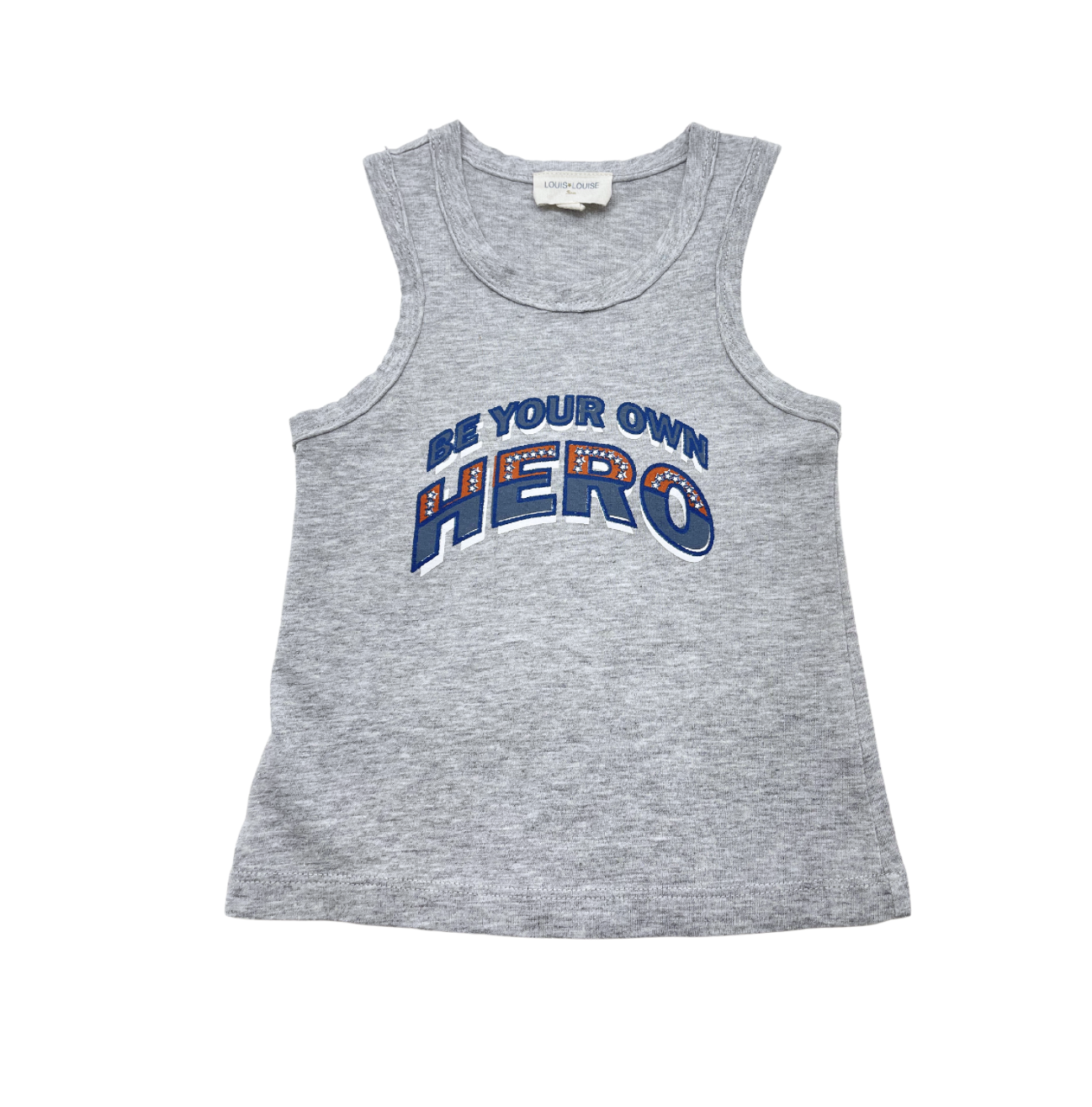 LOUIS LOUISE - Graues Tanktop „Sei dein eigener Held“ - 18 Monate