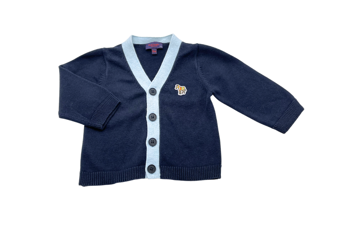 PAUL SMITH - Cardigan bleu marine en cachemire - 6 mois