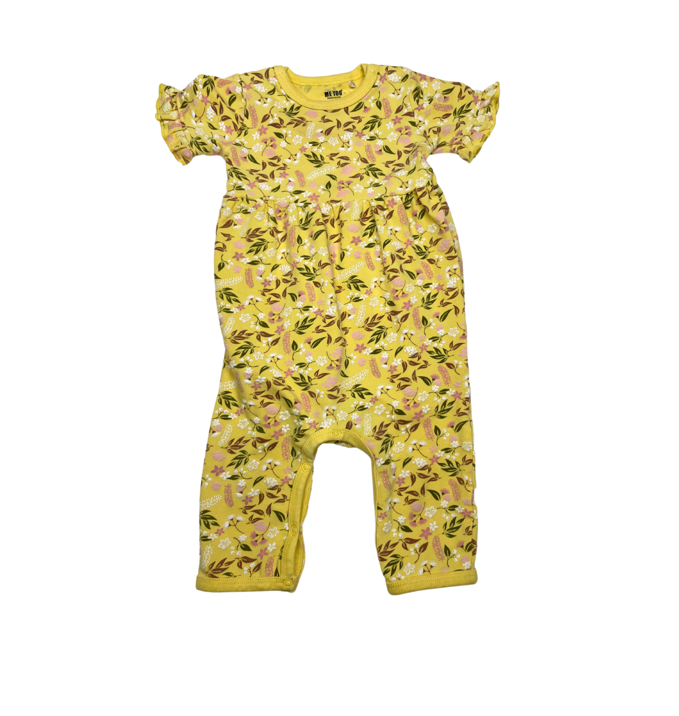 ME TOO - Yellow floral jumpsuit - 6 months