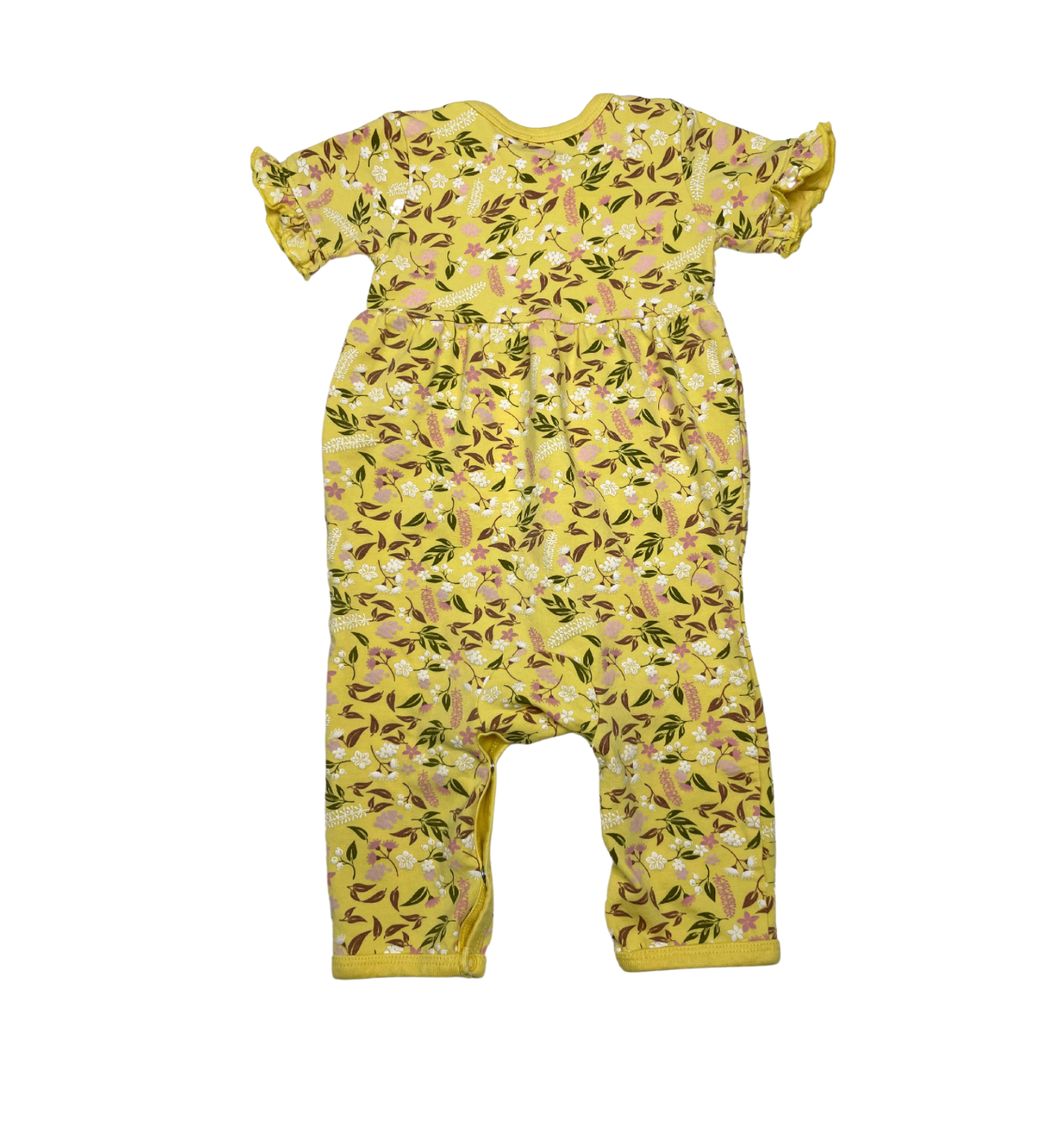 ME TOO - Yellow floral jumpsuit - 6 months