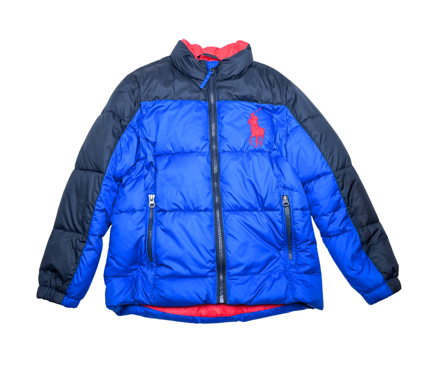 RALPH LAUREN - Doudoune bleue et noire - 7 ans