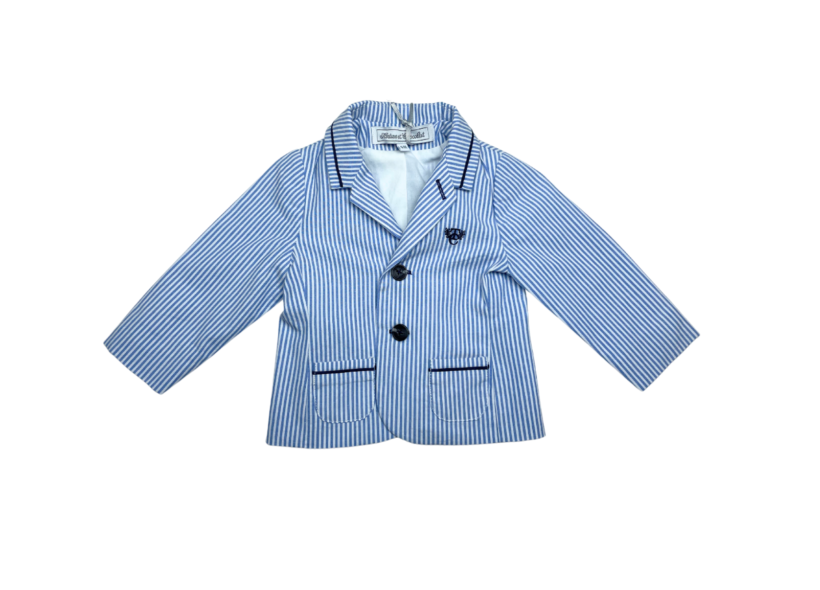 TARTINE & CHOCOLAT - Blau gestreifte Jacke - 6 Monate