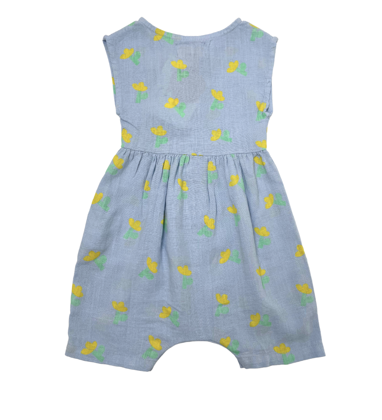 BOBO CHOSES - Combinaison bleue en lin - 3 mois