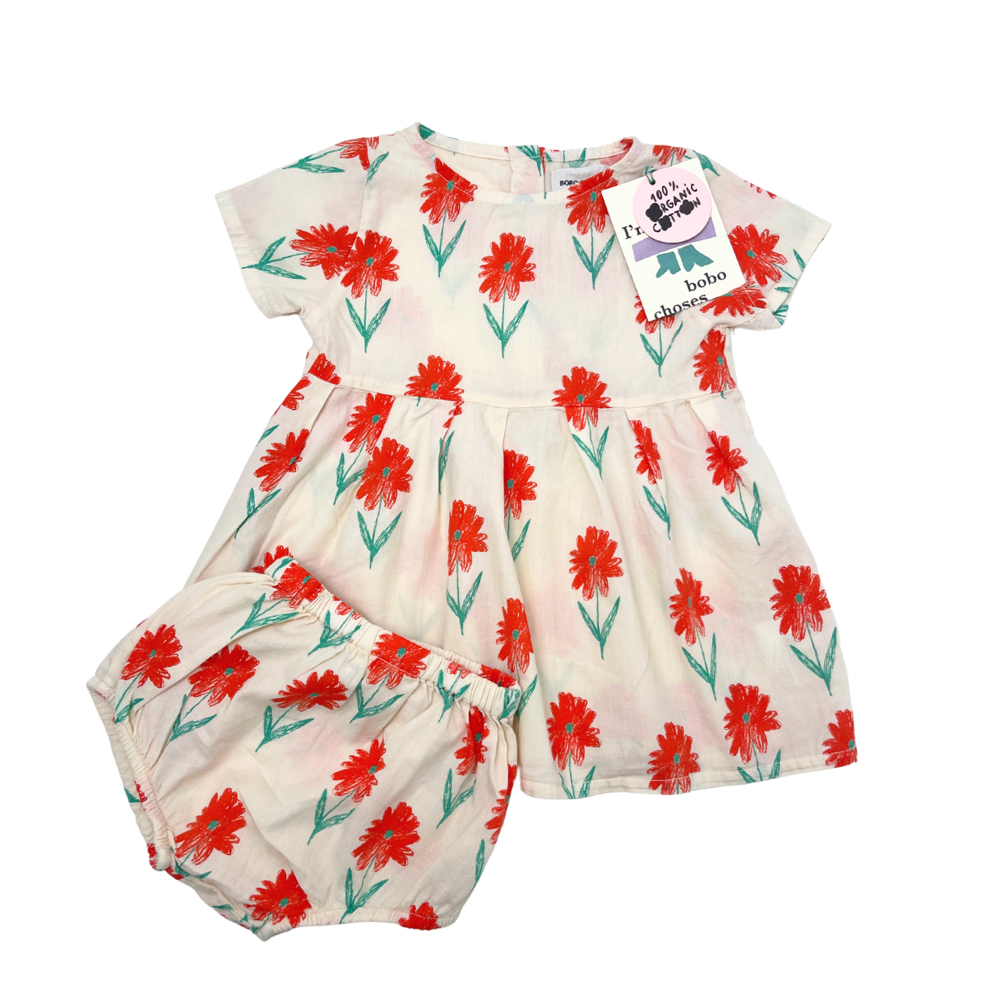 BOBO CHOSES - Ensemble robe bloomer à fleurs - 6/12 mois