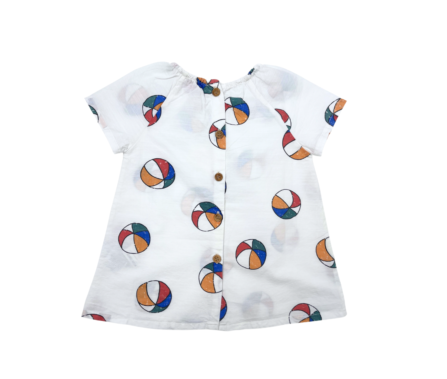 BOBO CHOSES - Robe blanche avec ballons - 3/6 mois