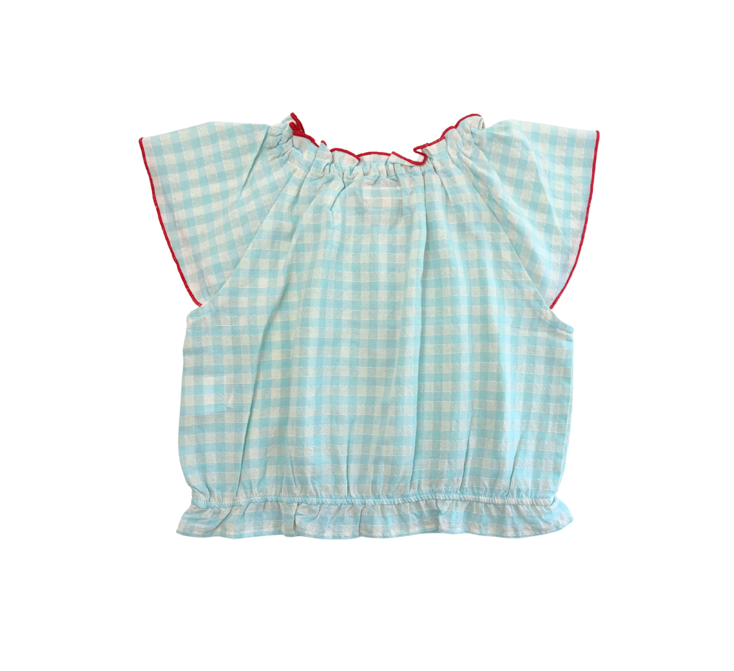 BELLEROSE - Blouse bleue à carreaux - 6 ans