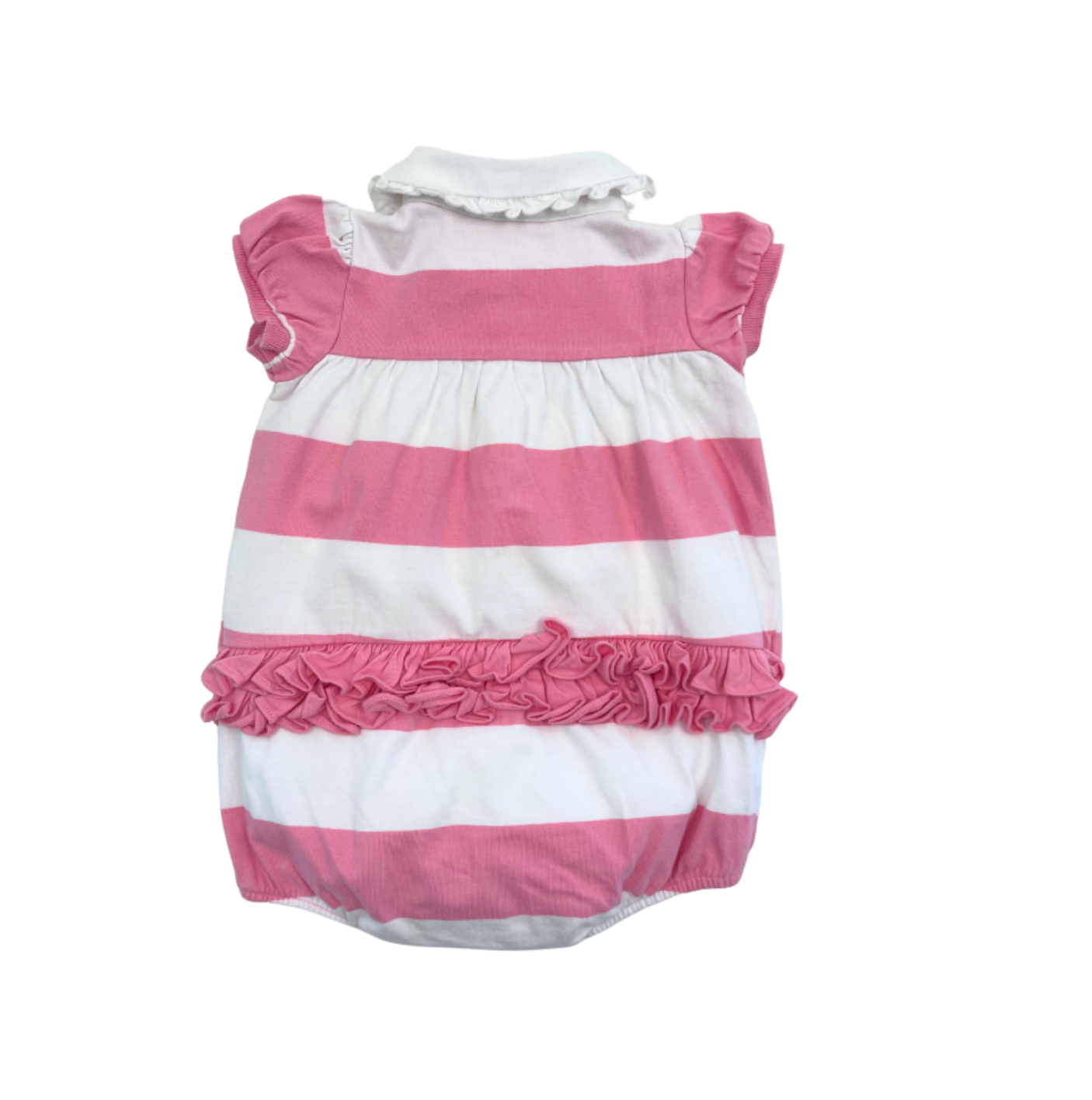 RALPH LAUREN - Combinaison rose rayée - 9 mois