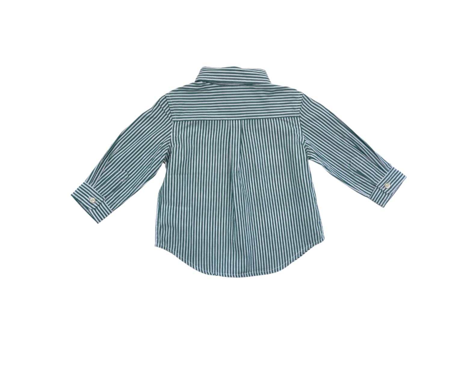 RALPH LAUREN - Chemise rayée verte - 9 mois