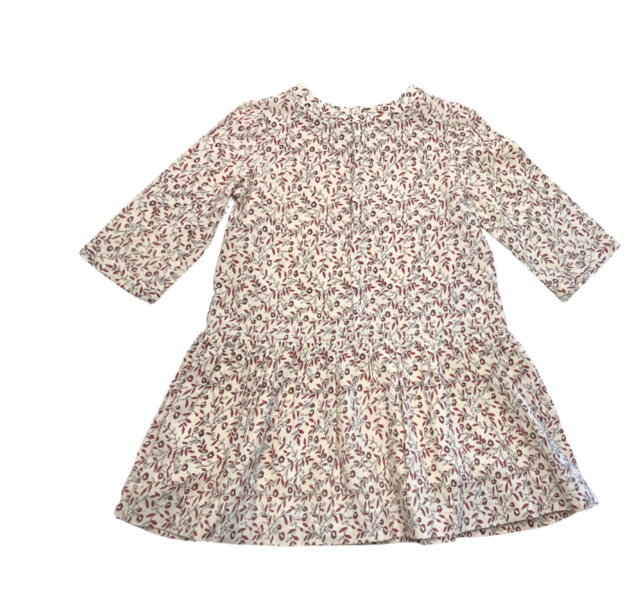 BONPOINT - Robe à fleurs en laine - 8 ans