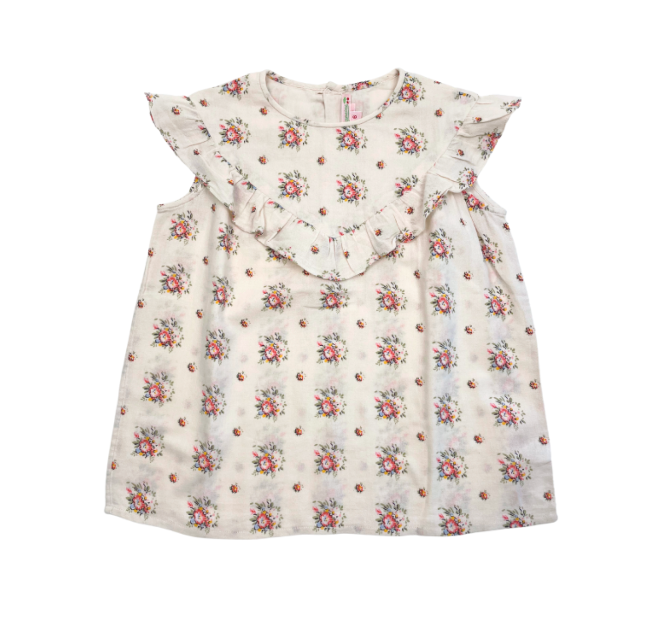 BONPOINT - Robe écrue à fleurs - 6 ans