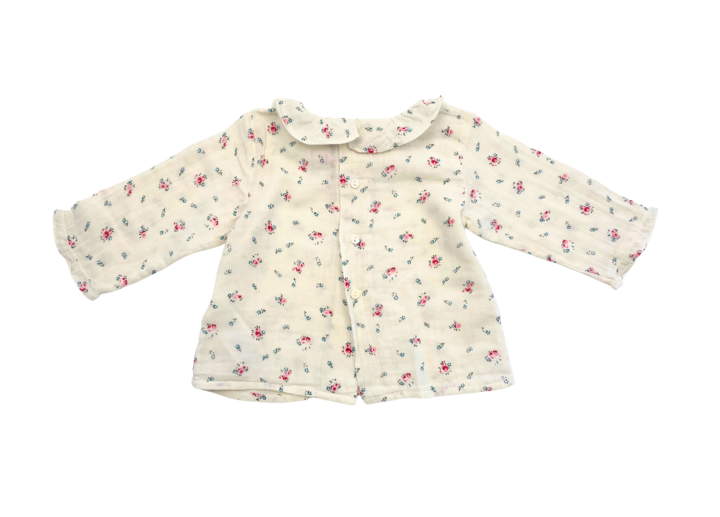 BONPOINT - Blouse écrue à fleurs - 6 mois