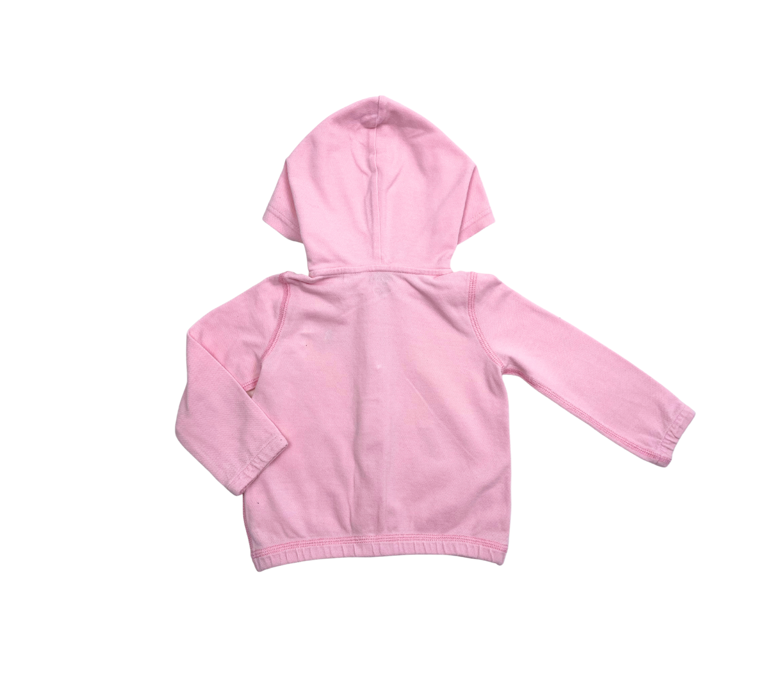 RALPH LAUREN - Sweat zippé à capuche rose - 12 mois
