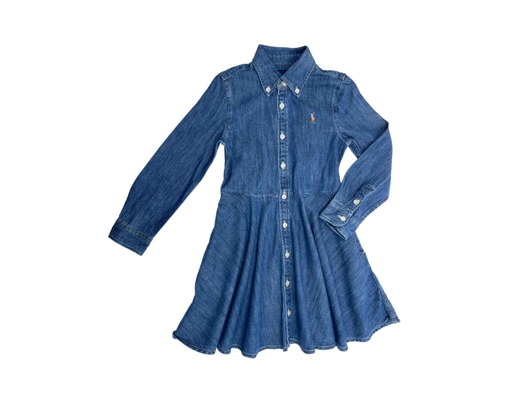 RALPH LAUREN - Robe patineuse en jean - 5 ans