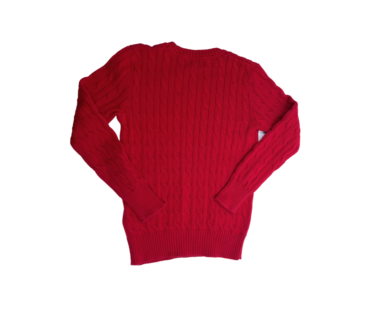 RALPH LAUREN - Pull torsadé rouge - 10/12 ans
