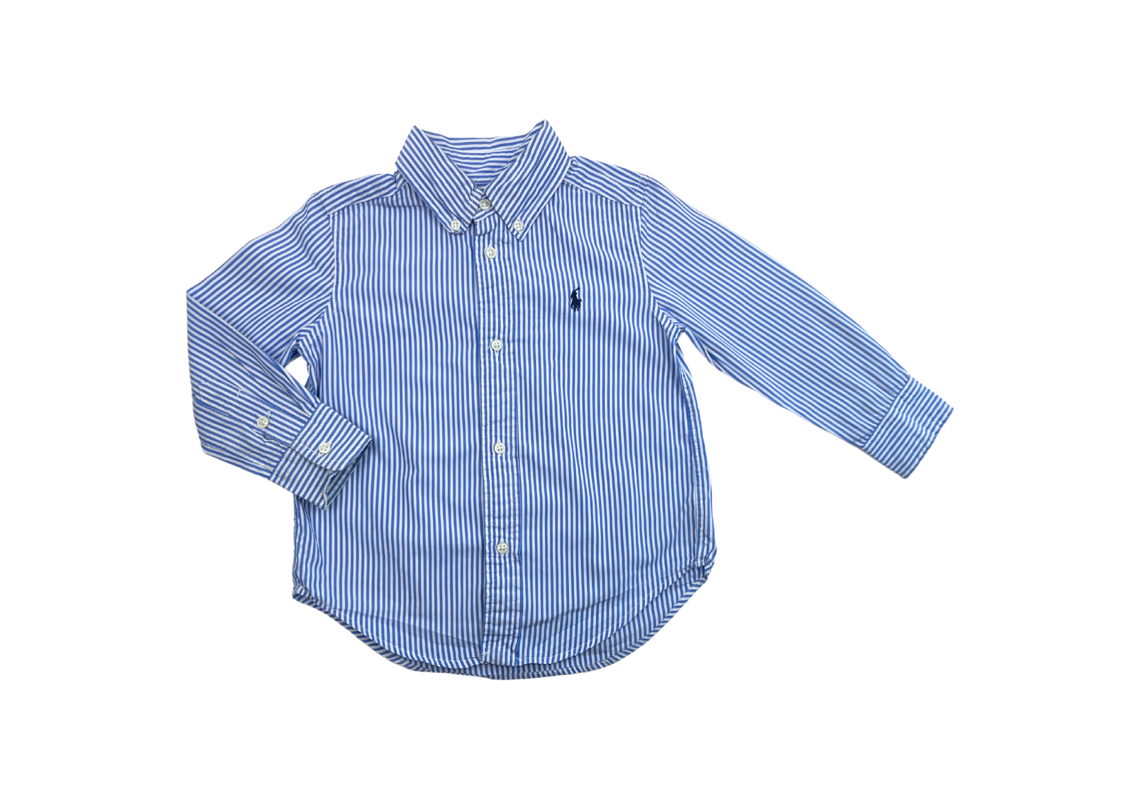 RALPH LAUREN - Blue/white striped shirt - 3 years