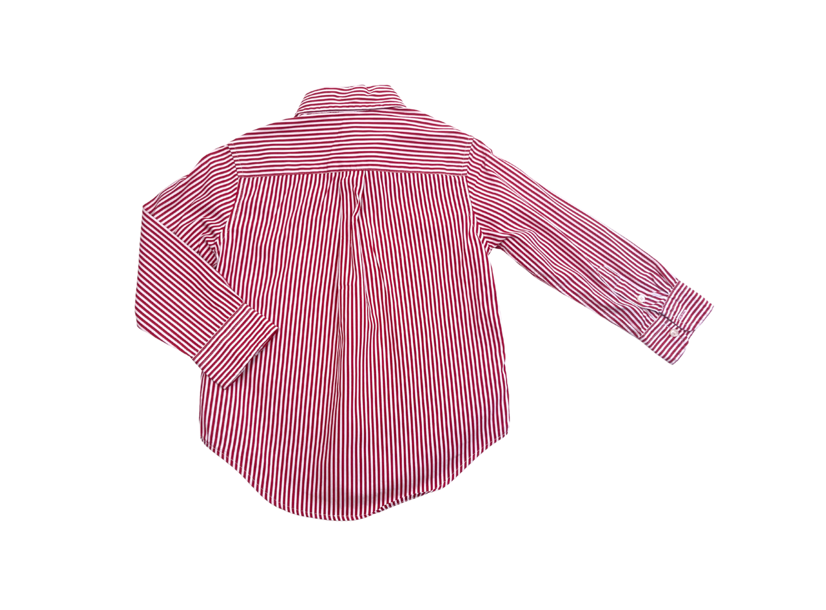 RALPH LAUREN - Chemise rayée rouge/blanc - 3 ans