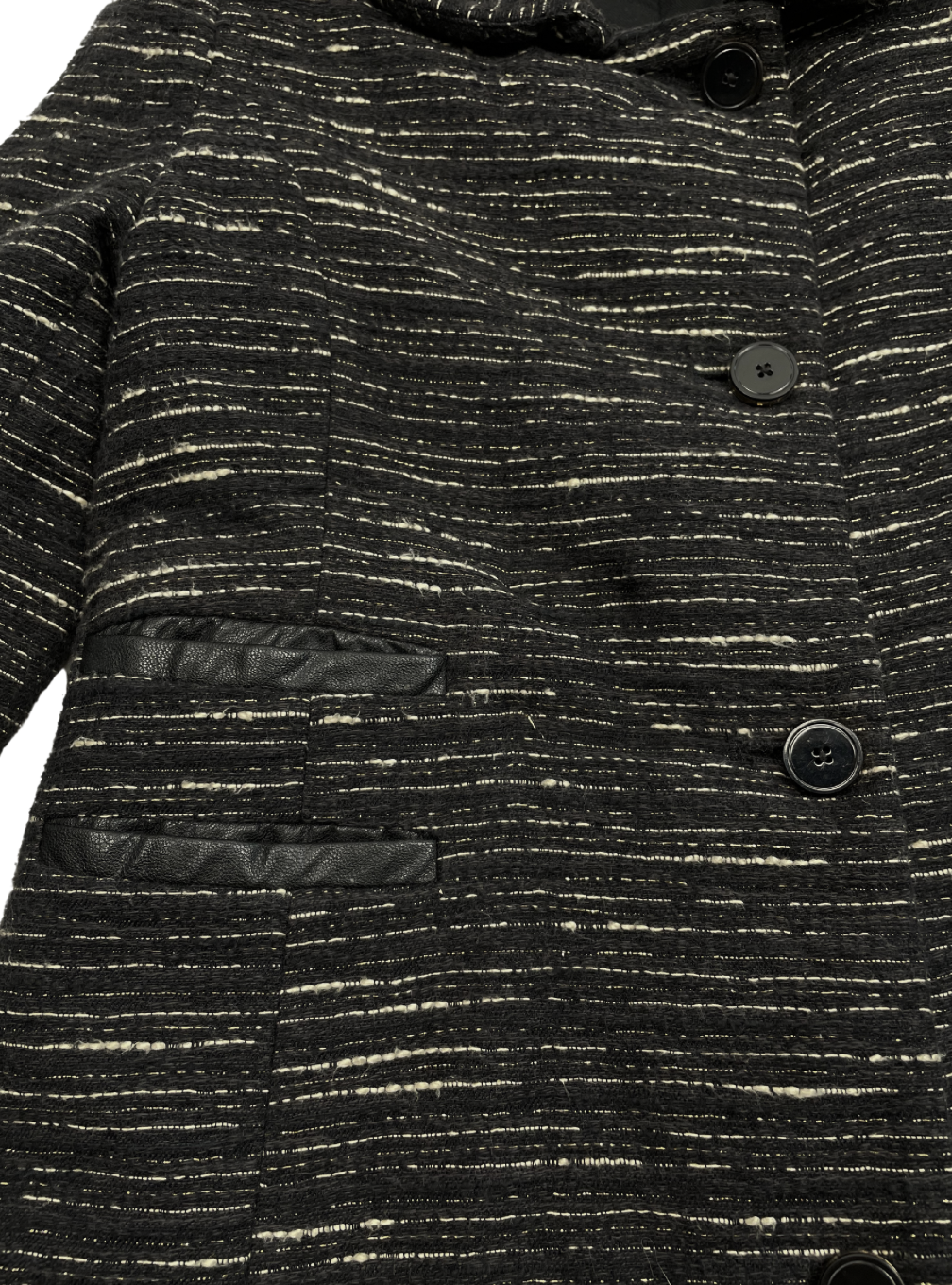 CHLOÉ - Manteau noir à paillettes dorées - 5 ans