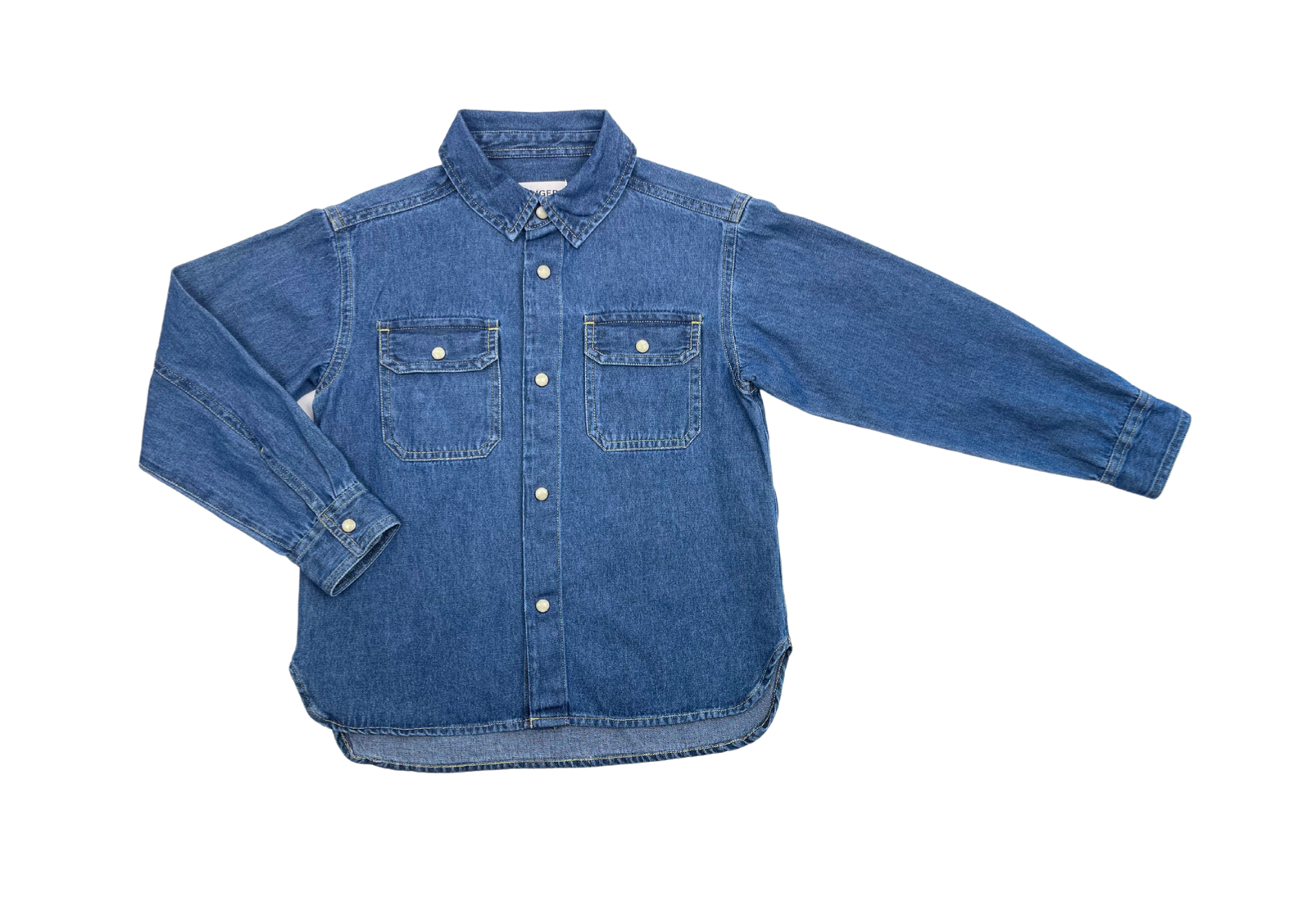 FINGER IN THE NOSE - Blaues Hemd mit Jeanseffekt, 6/7 Jahre