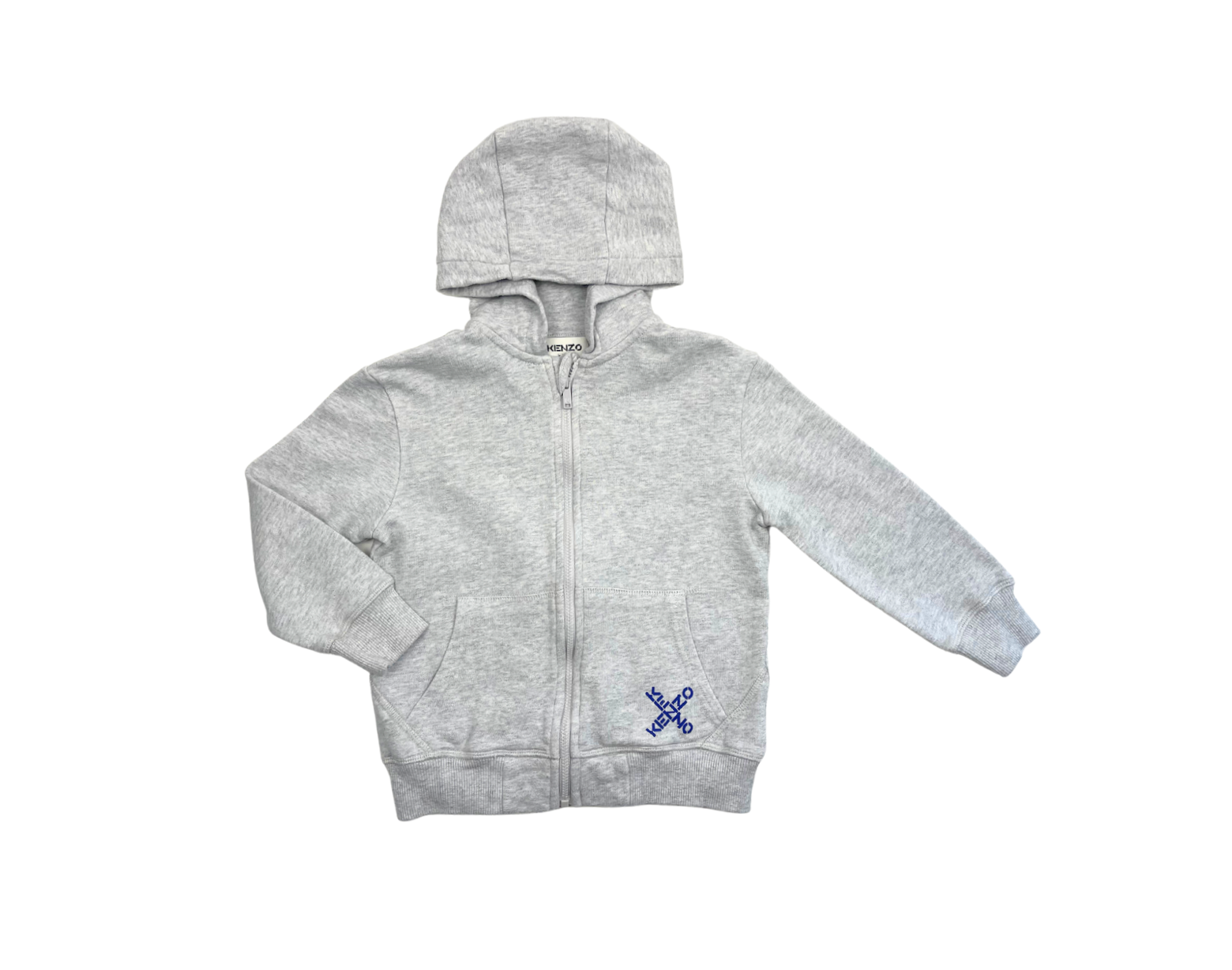 KENZO - Sweat gris à capuche zippé - 5 ans