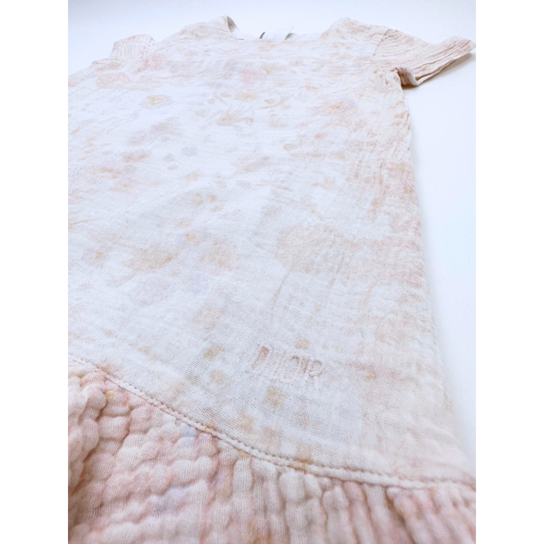 BABY DIOR - Robe rose et blanche à fleur - 3 ans
