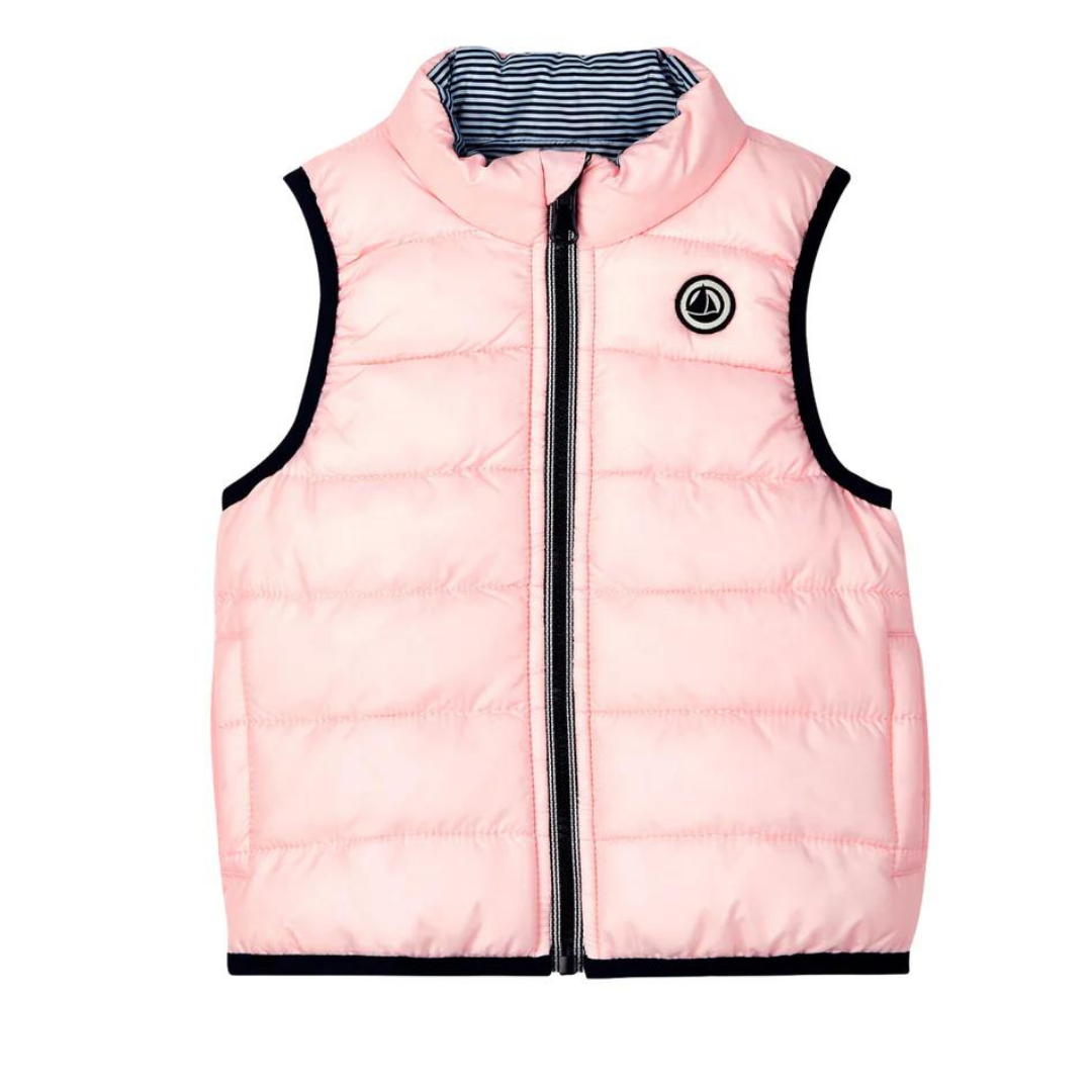 PETIT BATEAU - Doudoune sans manches réversible - 2 ans