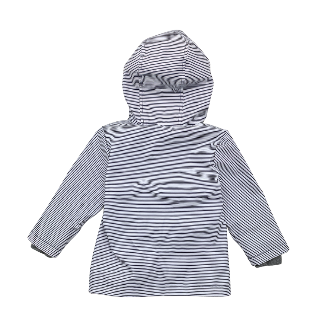 THE LITTLE WHITE COMPANY - Striped raincoat - 12 months