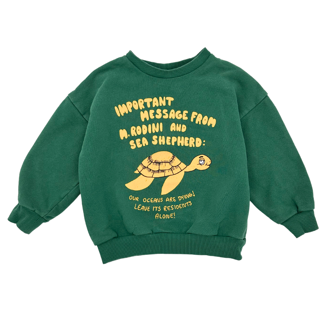 MINI RODINI - Sweat vert tortue - 4 ans