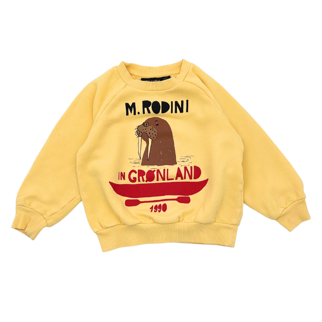 MINI RODINI - Sweat jaune phoque - 4 ans
